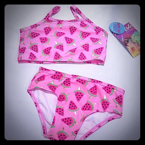 Freestyle Other - Freestyle Swimsuit Girls Size 24 months Toddler Bikini Pink Watermelon